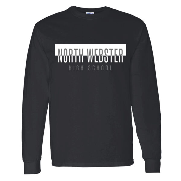 North Webster Abstract - Heavy Cotton™ Long Sleeve T-Shirt Thumbnail