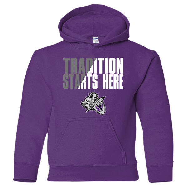 Tradition Starts Here - Heavy Blend™ Youth Hooded Sweatshirt Thumbnail