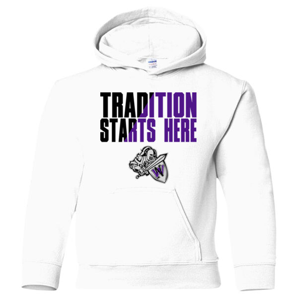 Tradition Starts Here - Heavy Blend™ Youth Hooded Sweatshirt Thumbnail