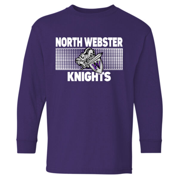 North Webster Dots - Heavy Cotton™ Youth Long Sleeve T-Shirt Thumbnail