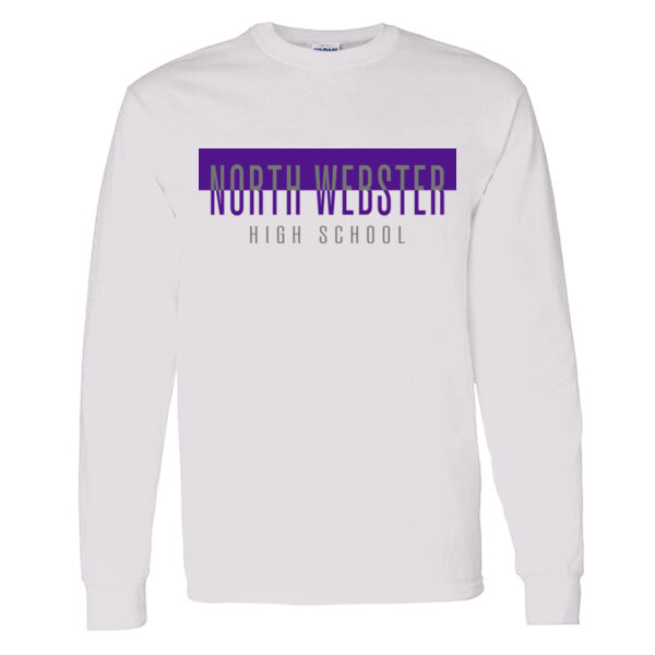 North Webster Abstract - Heavy Cotton™ Long Sleeve T-Shirt Thumbnail